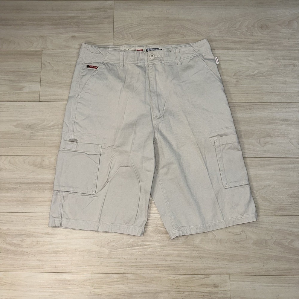 VTG Ecko Unltd. Men's size 36x12 Baggy Wide Carpenter White Shorts Jorts 90s Y2K